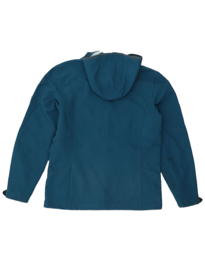 Ветровка с капюшоном Jack Wolfskin для девочек 15–16 лет, синяя полиэстер