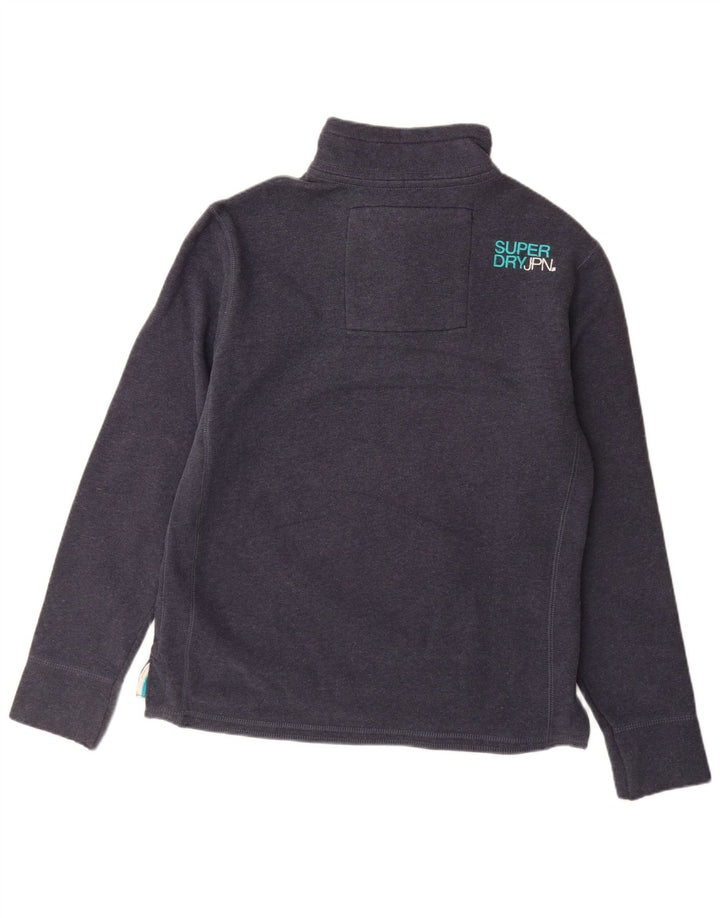 Мужской свитер на пуговицах с рисунком Superdry, джемпер XL, темно-синий, хлопок