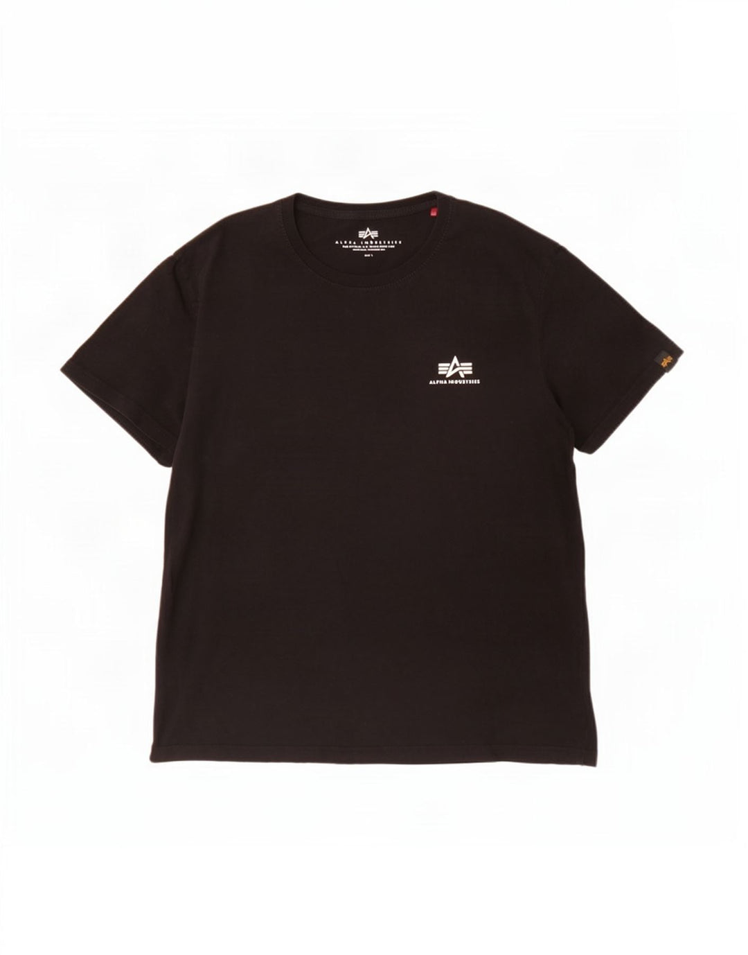 Мужская футболка Alpha Industries, большой черный хлопок