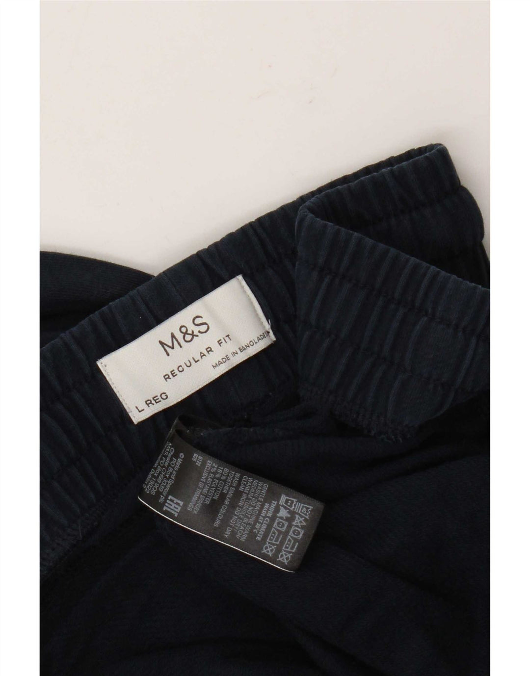 Мужские спортивные брюки стандартного кроя Marks & Spencer, большие темно-синие хлопковые брюки