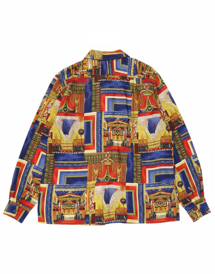 VINTAGE Женская рубашка с абстрактным узором UK 18 XL, разноцветная