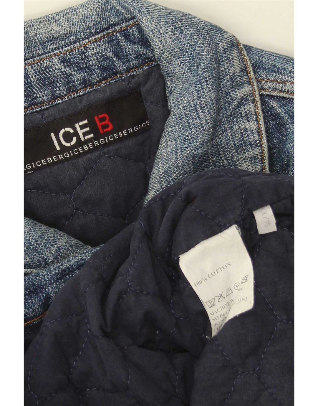 Мужская джинсовая куртка Iceberg IT 54 2XL Синяя Хлопок