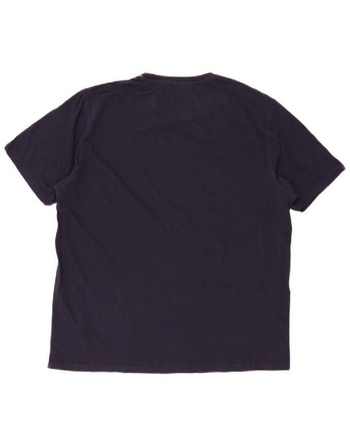 Trussardi Мужская футболка с рисунком Top XL Темно-синий хлопок