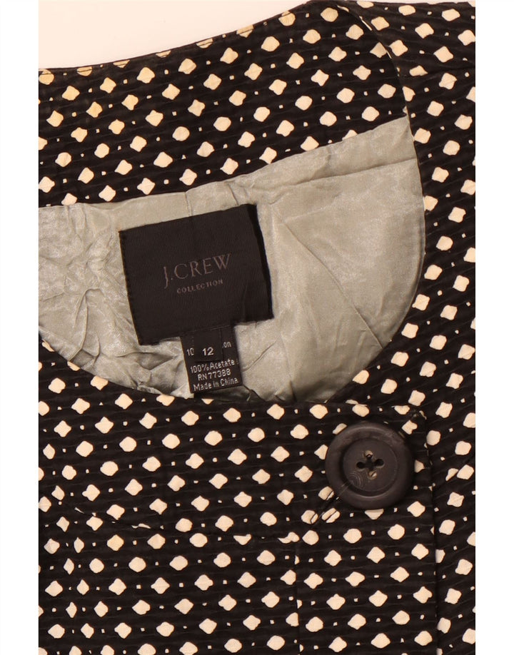 Женский пиджак на 1 пуговице J. CREW, размер США 12, большой черный в крапинку