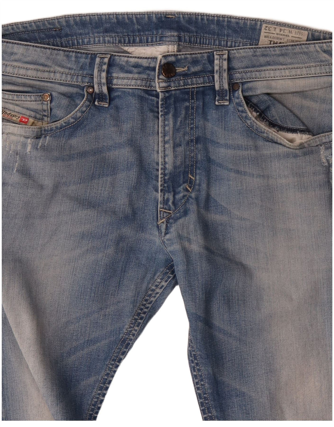 Мужские джинсы Diesel Thavar Slim W34 L32, синий хлопок