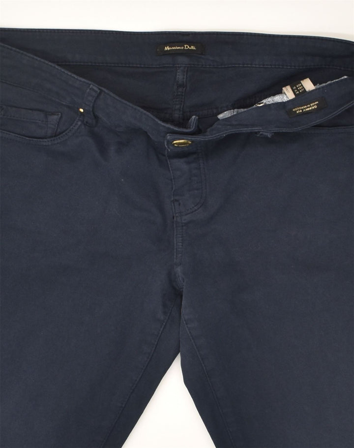 MASSIMO DUTTI Womens Skinny Jeans US 10 Large W28 L28 Navy Blue Cotton | Vintage Massimo Dutti | Thrift | Second-Hand Massimo Dutti | Used Clothing | Messina Hembry 