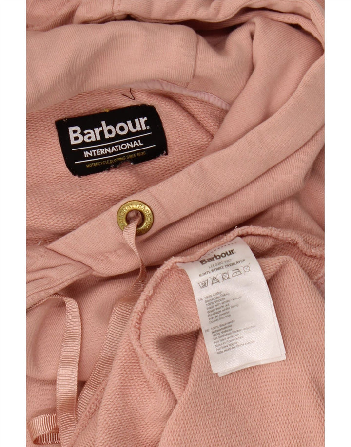 Женский джемпер с капюшоном BARBOUR UK 12, хлопок среднего розового цвета
