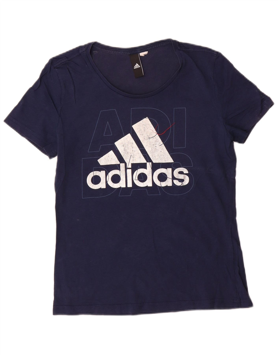 Женская футболка с рисунком Adidas Top UK 12 Medium Navy Blue