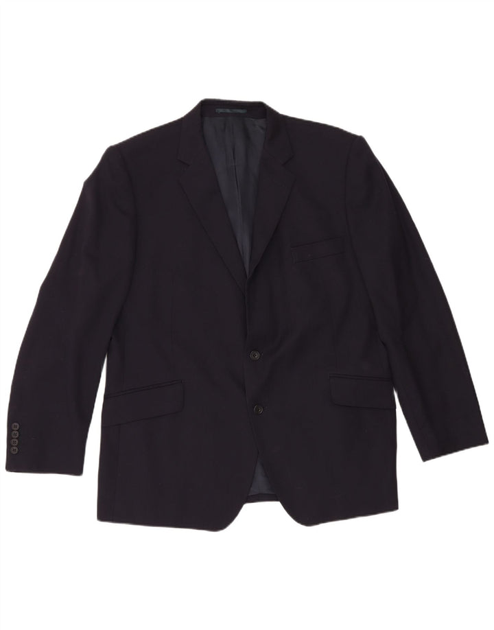 Мужской пиджак Gieves & Hawkes на 2 пуговицах, Великобритания, 46, 3XL, темно-синий, шерстяной