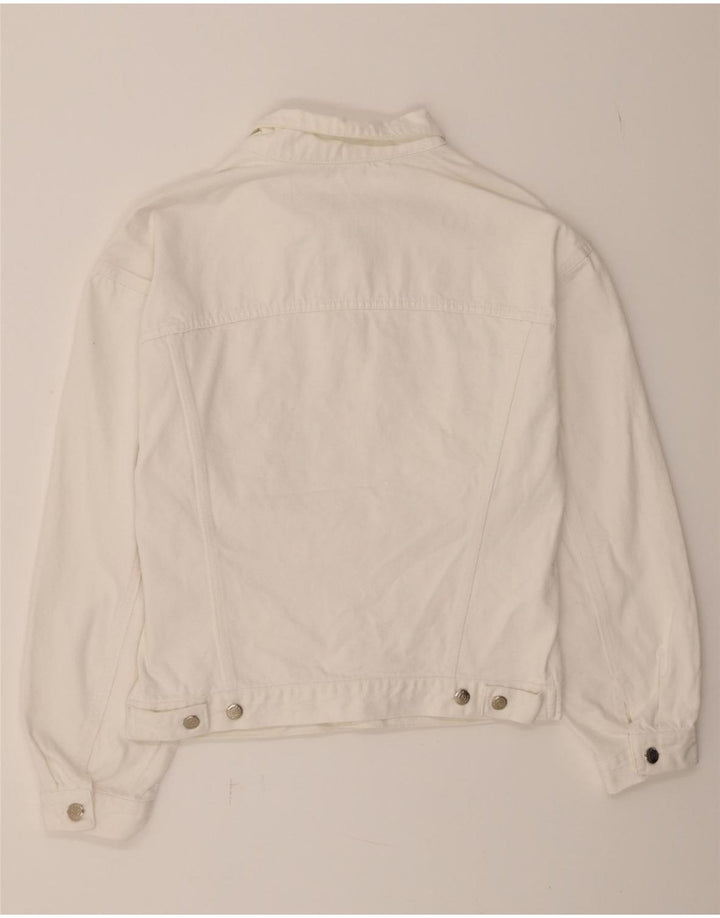 CARRERA Womens Denim Jacket UK 10 Small White Vintage Carrera and Second-Hand Carrera from Messina Hembry 