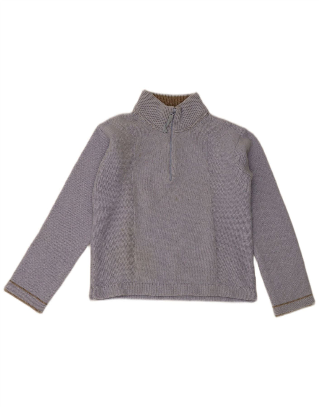 Женский укороченный джемпер с воротником на молнии Armani Jeans IT 42 Medium Blue Wool