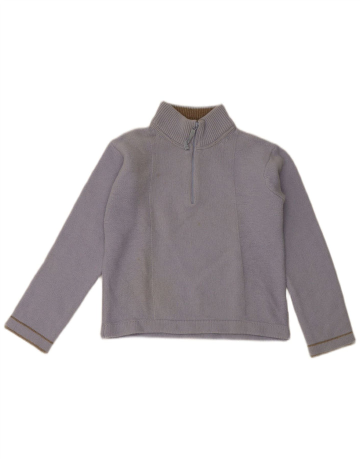 Женский укороченный джемпер с воротником на молнии Armani Jeans IT 42 Medium Blue Wool