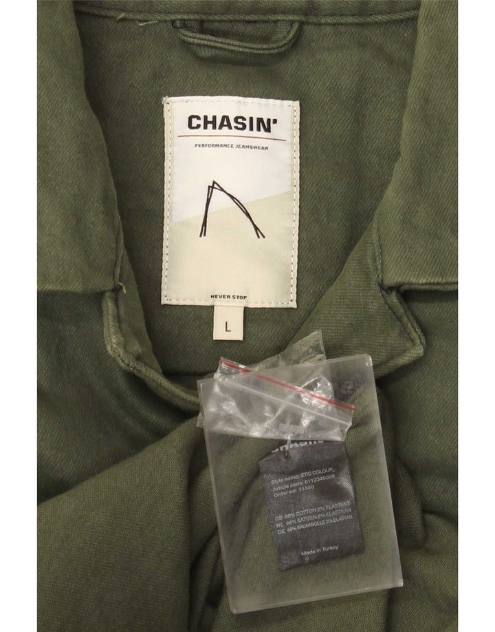 Мужская рубашка Chasin, большая зеленая хлопковая