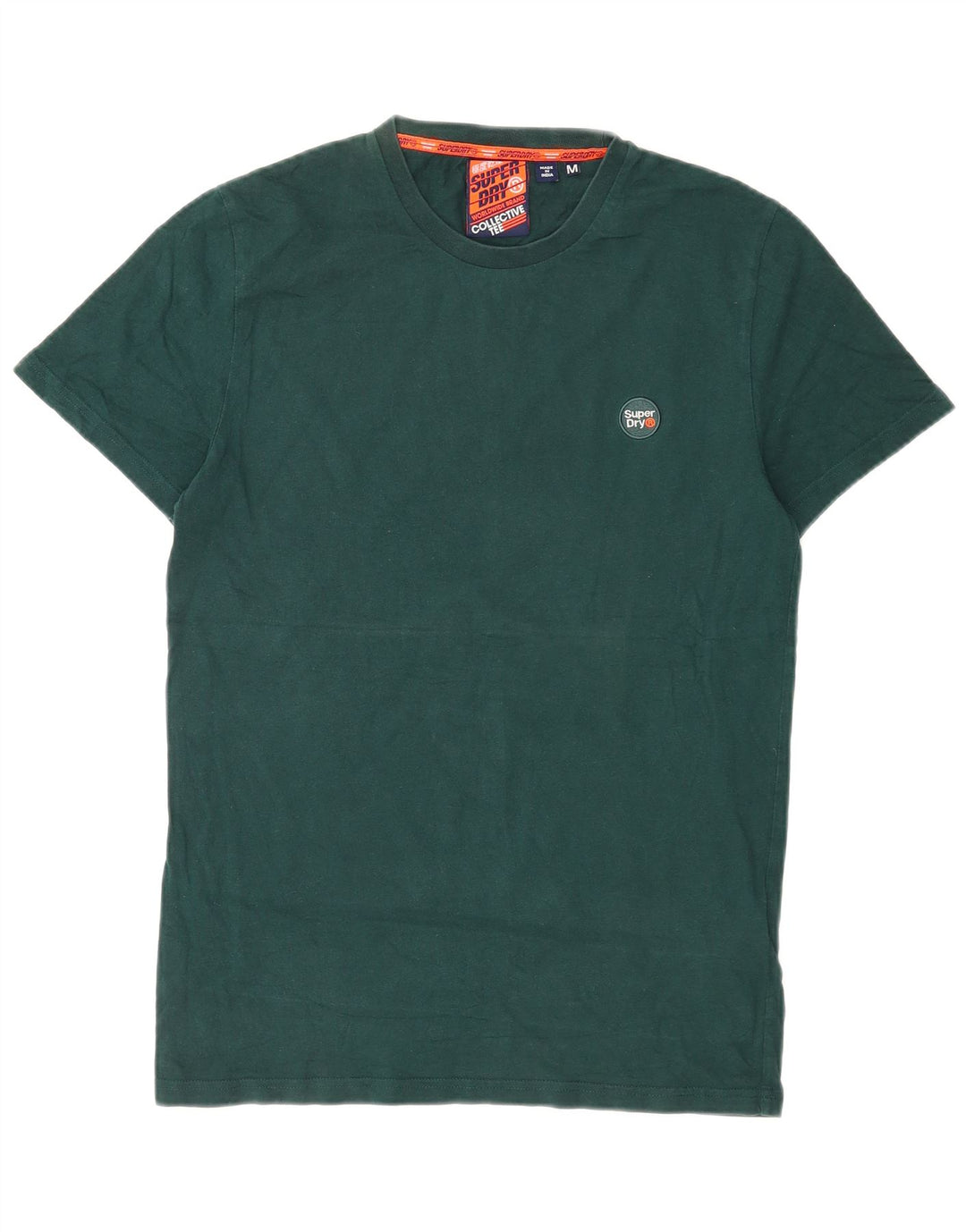 Мужская футболка Superdry Top из хлопка среднего зеленого цвета
