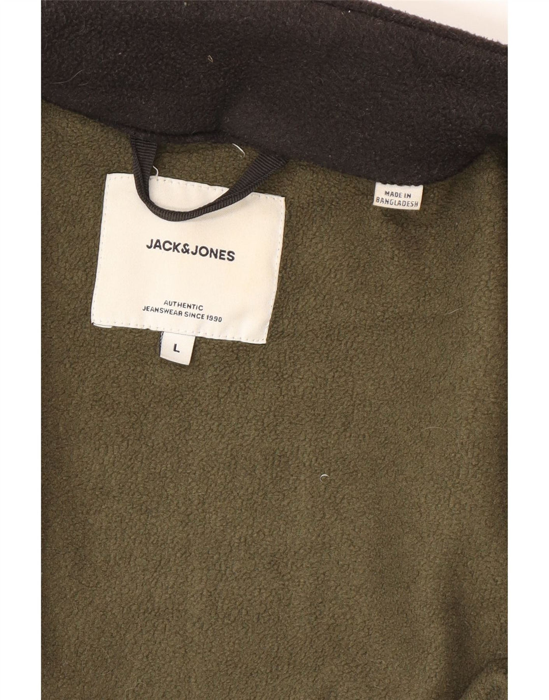 Мужская флисовая куртка Jack & Jones UK 40, большая зеленая с цветными блоками