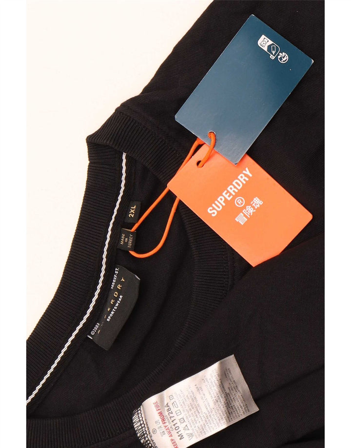Мужская футболка Superdry Top 2XL, черный хлопок