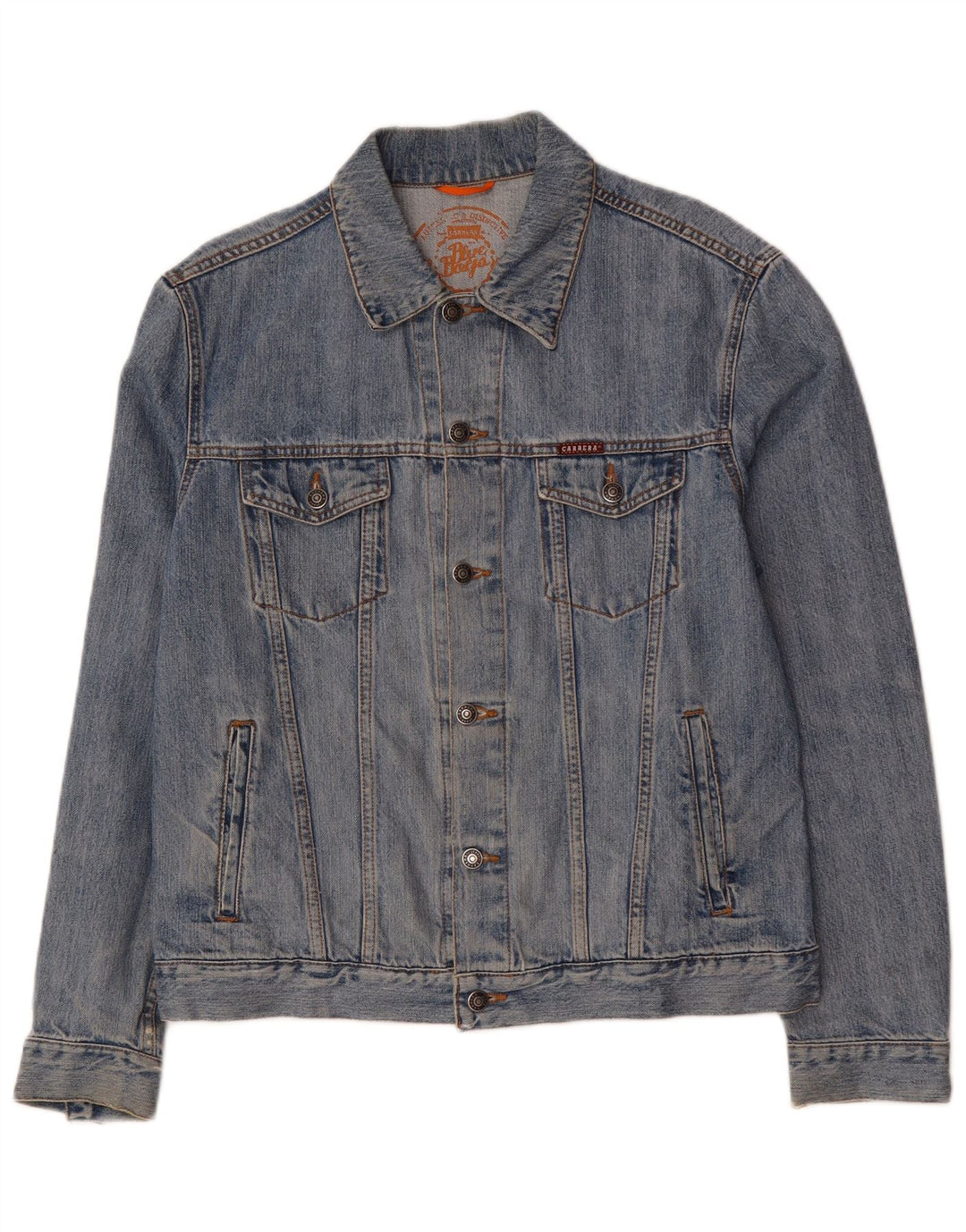 Мужская джинсовая куртка CARRERA UK 40, большая синяя, хлопок