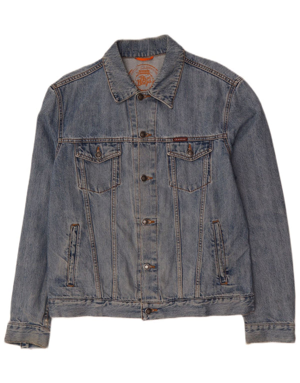 Мужская джинсовая куртка CARRERA UK 40, большая синяя, хлопок