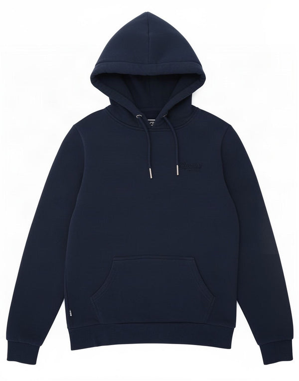 Женский джемпер с капюшоном оверсайз Superdry UK 8, маленький темно-синий, хлопок