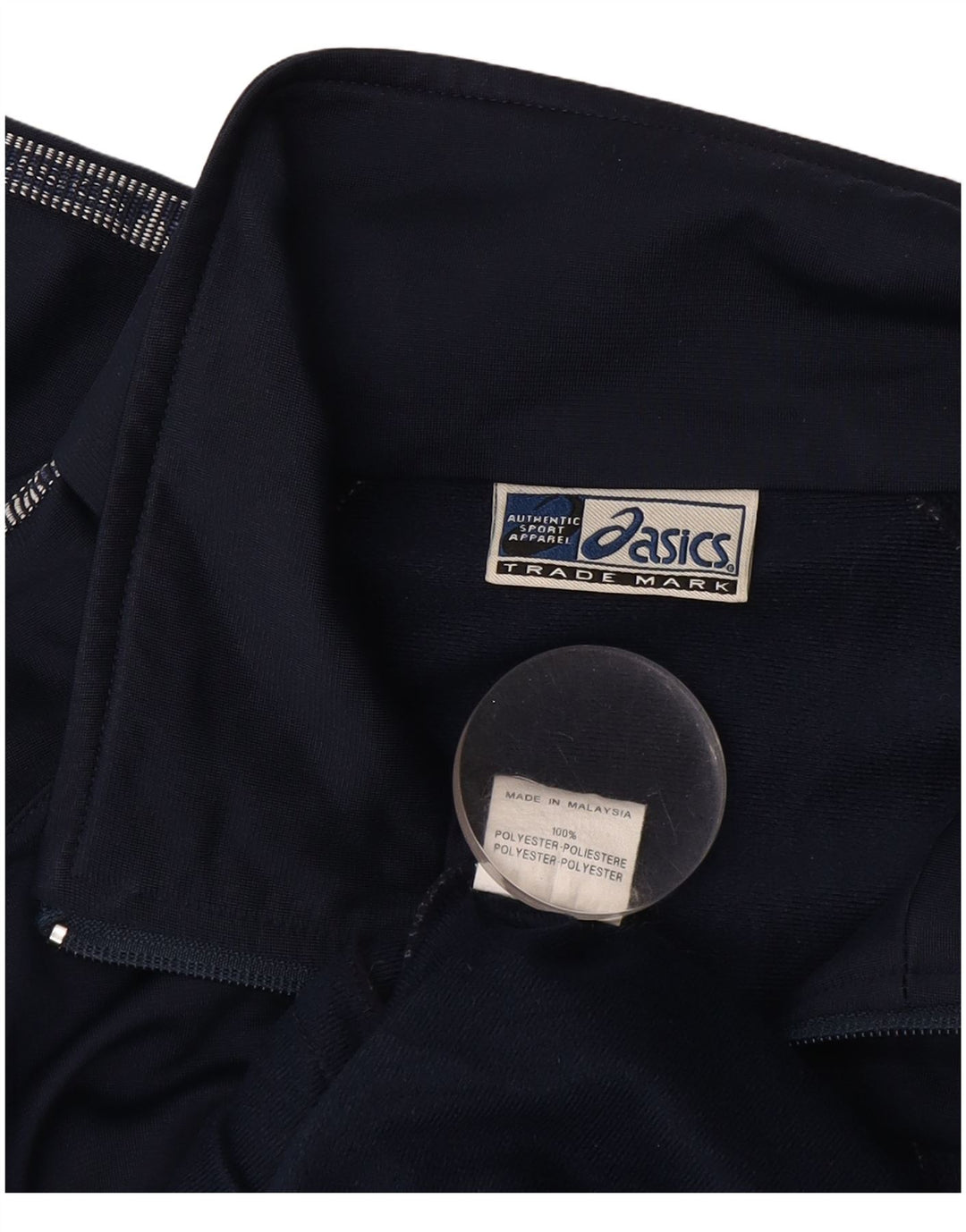 Мужская спортивная куртка с графическим рисунком Asics XL, темно-синий полиэстер