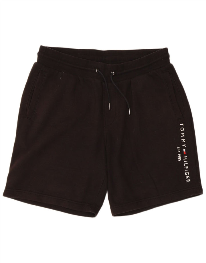 Tommy Hilfiger Мужские спортивные шорты с рисунком, средний черный, хлопок