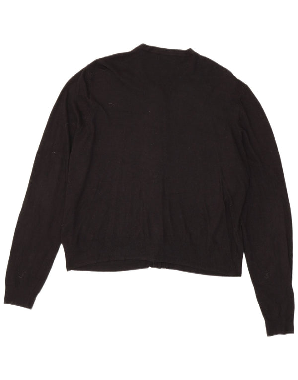 Женский укороченный кардиган Marks & Spencer UK 18 XL, черный вискоза