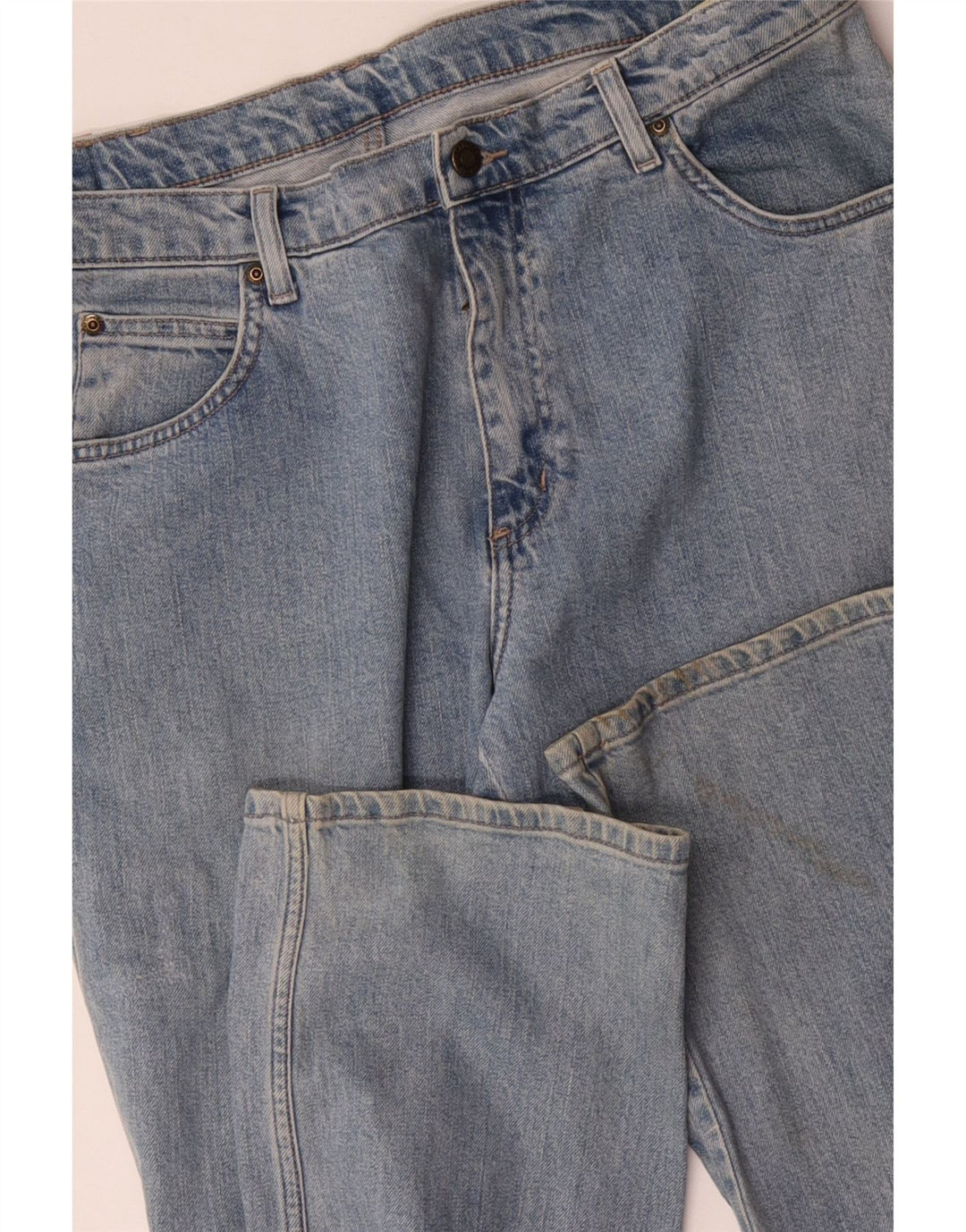 Мужские прямые джинсы WRANGLER стандартного кроя W36 L32, синий хлопок