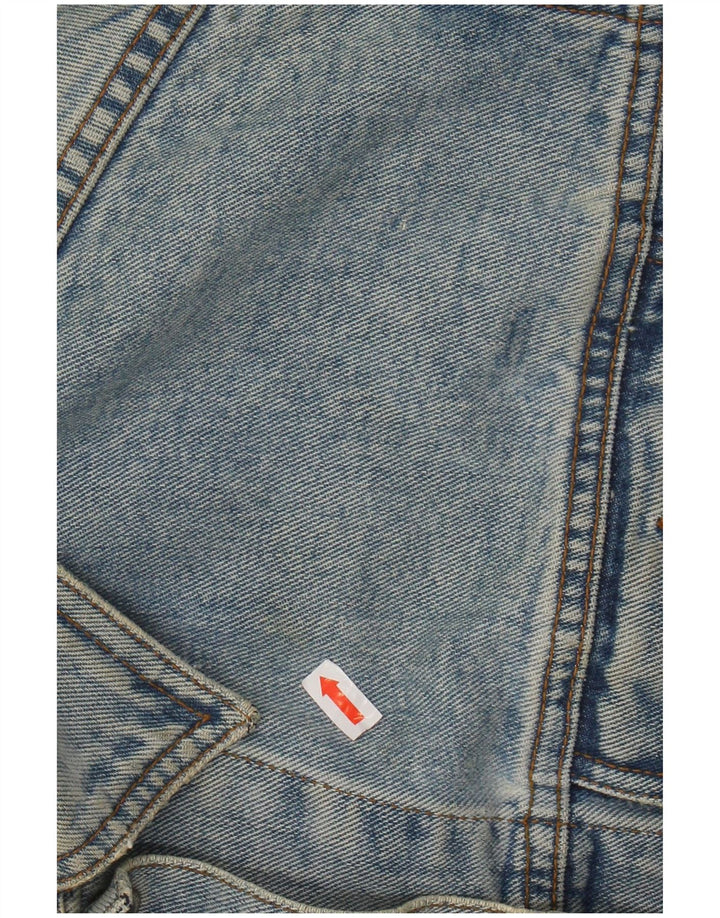 Женская укороченная джинсовая куртка ONYX UK 14, хлопок среднего синего цвета