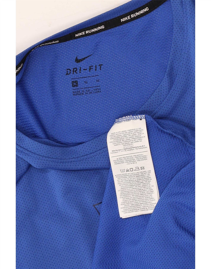 Мужская футболка с рисунком Nike Dri Fit Top XL, синий полиэстер