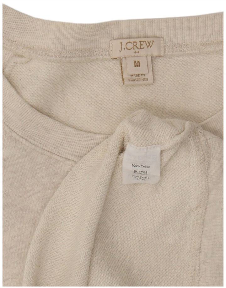 J. CREW Womens Top Long Sleeve UK 14 Medium Beige Cotton