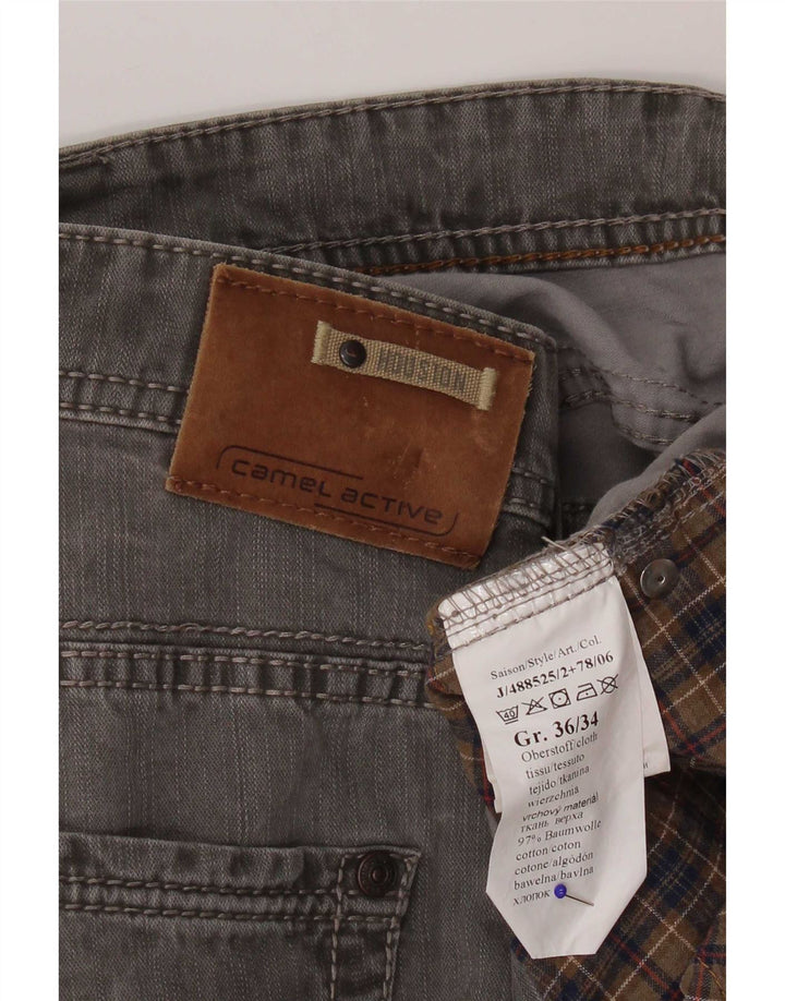 Мужские прямые джинсы Camel Active W36 L34, серые, хлопок