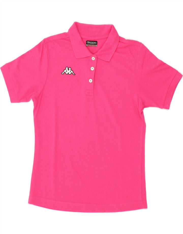 KAPPA Womens Polo Shirt UK 12 Medium Pink Cotton Vintage Kappa and Second-Hand Kappa from Messina Hembry 