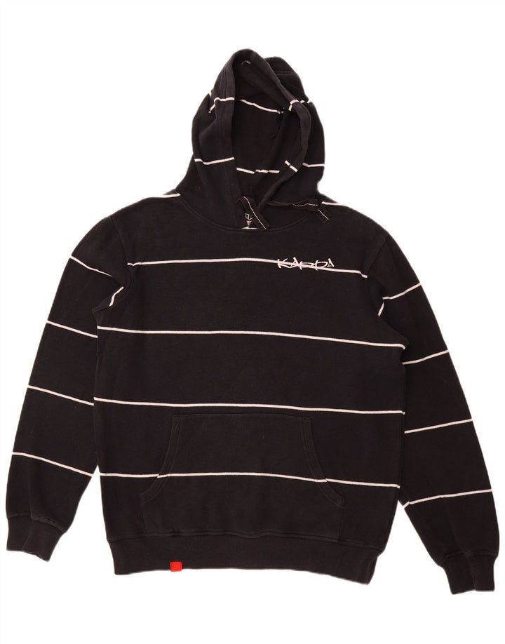 KAPPA Мужской джемпер с капюшоном, большой размер, темно-синий в полоску, хлопок