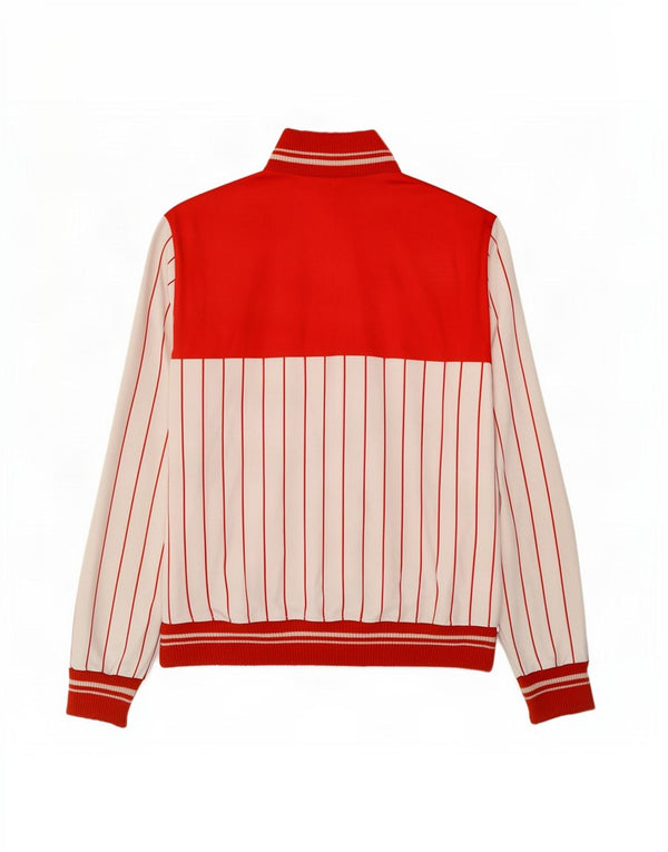 Vintage Mens Tracksuit Top Jacket Large Red Striped