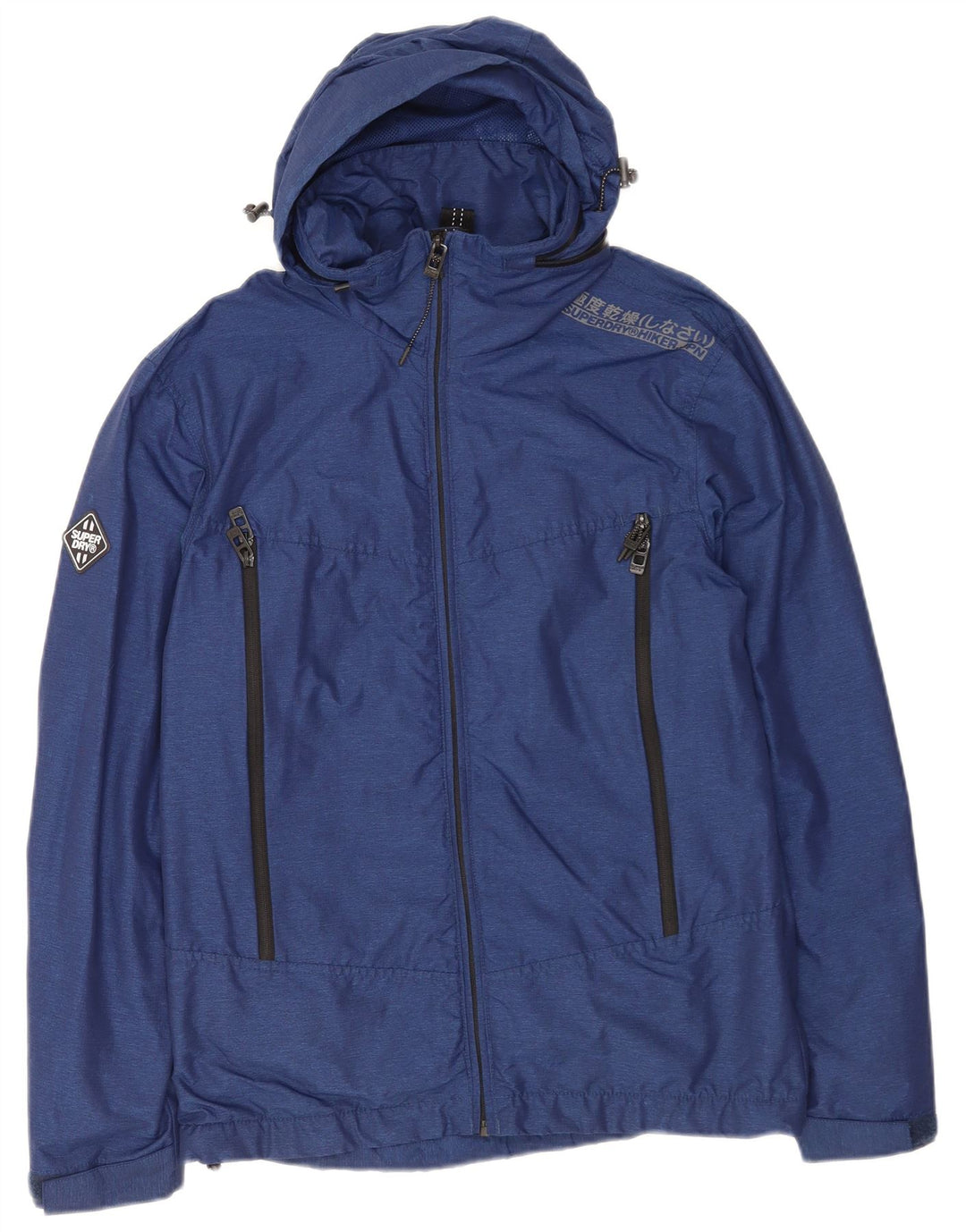 Мужская ветровка с капюшоном Superdry UK 36, маленький темно-синий полиэстер