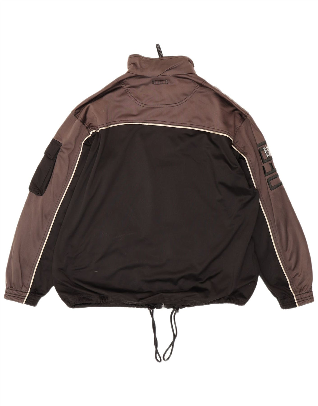 Мужской спортивный костюм Diadora с графическим рисунком UK 42, большой черный цвет с цветными блоками