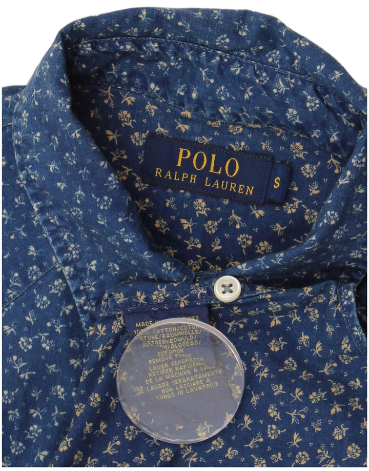 Мужская рубашка POLO RALPH LAUREN, маленькая синяя, хлопок