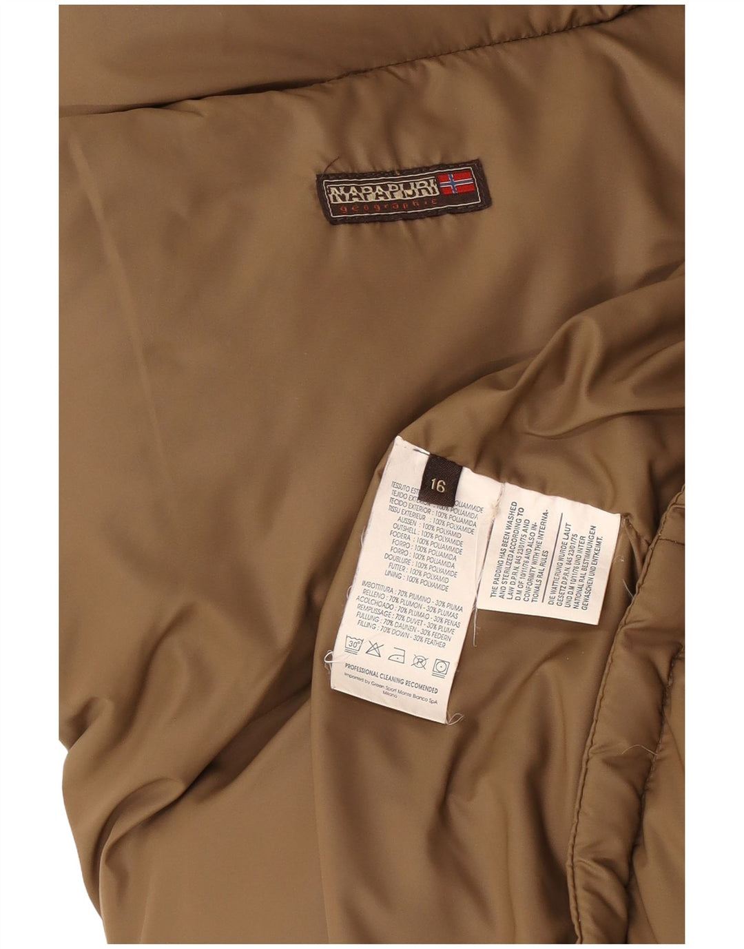 NAPAPIJRI Утепленный жилет для мальчиков 15–16 лет, бежевый, полиамид