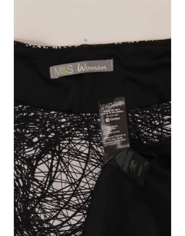 Женское платье-футляр с абстрактным узором Marks & Spencer UK 20 2XL, черное
