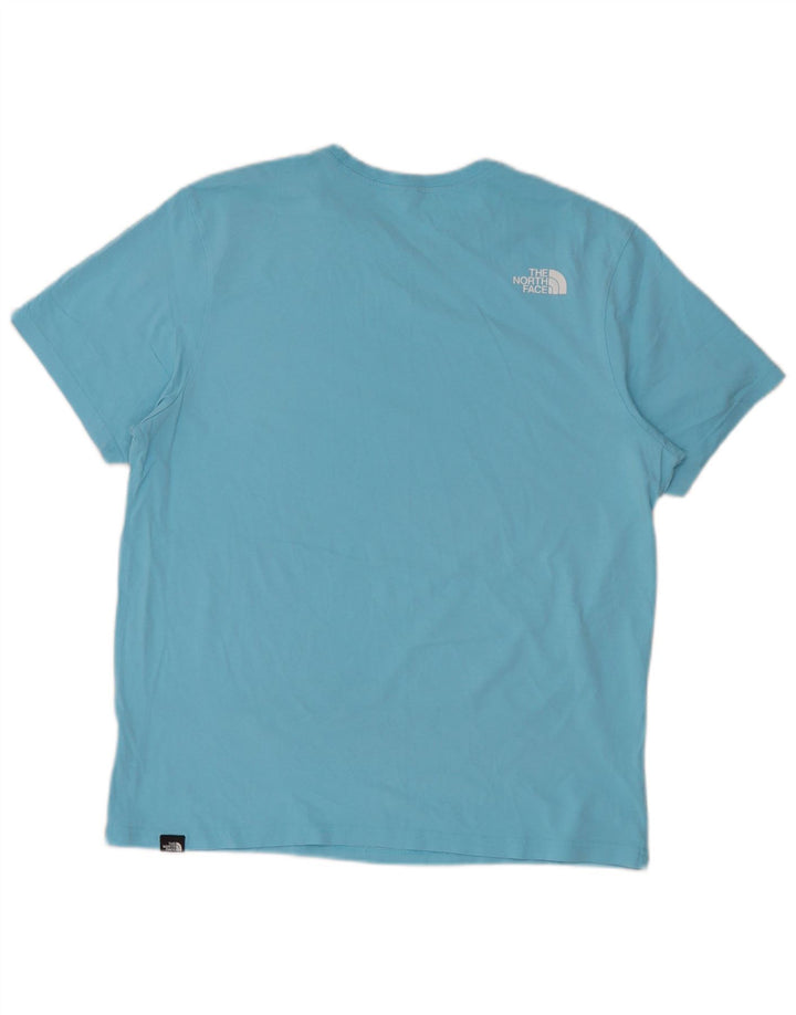 Мужская футболка с рисунком The North Face, средний синий цвет