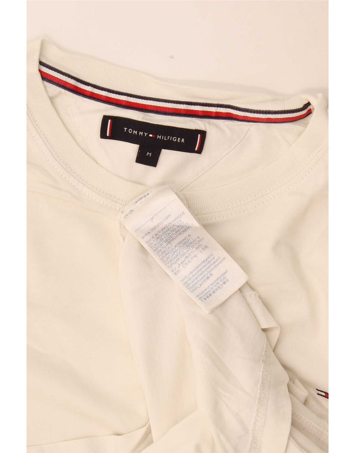 Tommy Hilfiger Мужская футболка из хлопка среднего размера белого цвета
