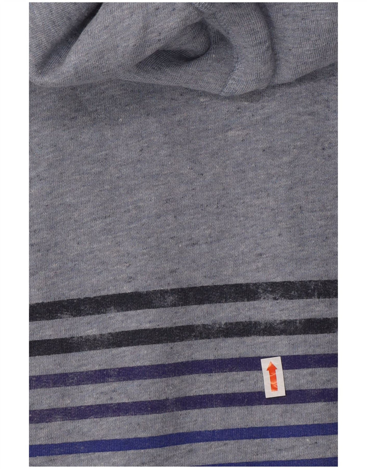 SUPERDRY Мужской джемпер с капюшоном с рисунком 2XL, синий хлопок