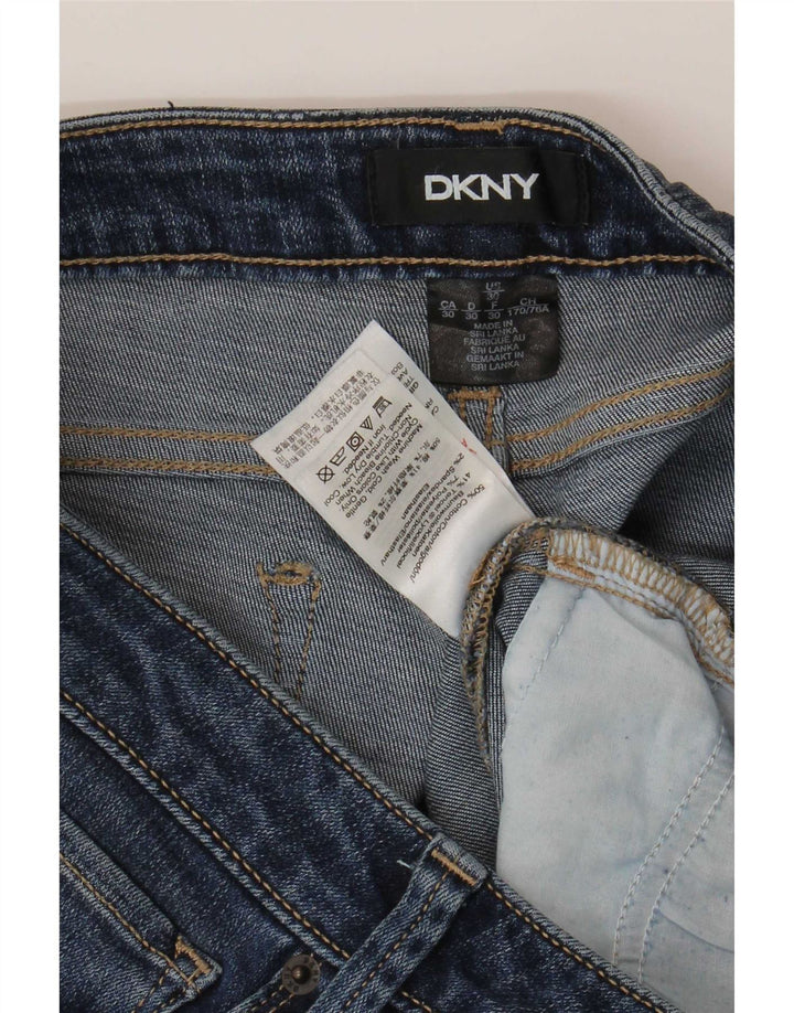 Женские узкие джинсы Dkny W30 L27 синие, хлопок