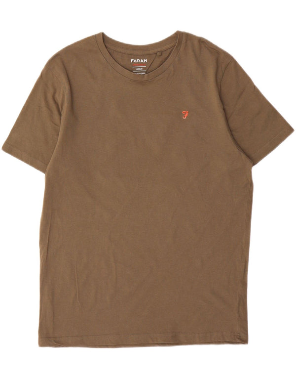 Мужская футболка Farah Top Medium Khaki Cotton