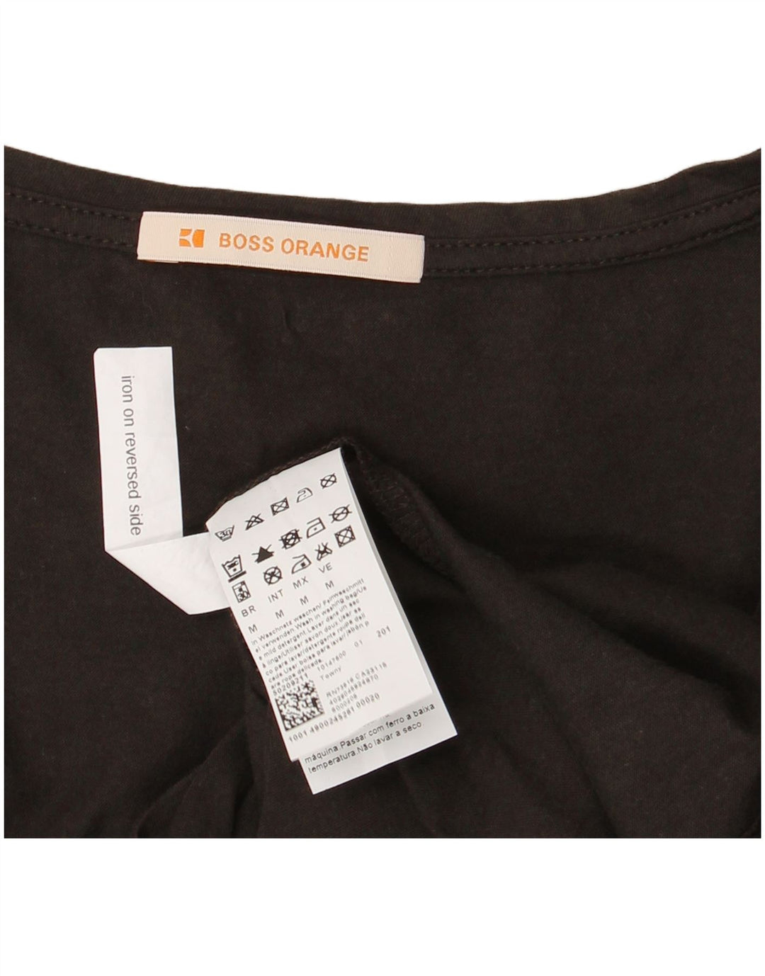 Женская футболка с рисунком HUGO BOSS Top UK 12, средний коричневый хлопок