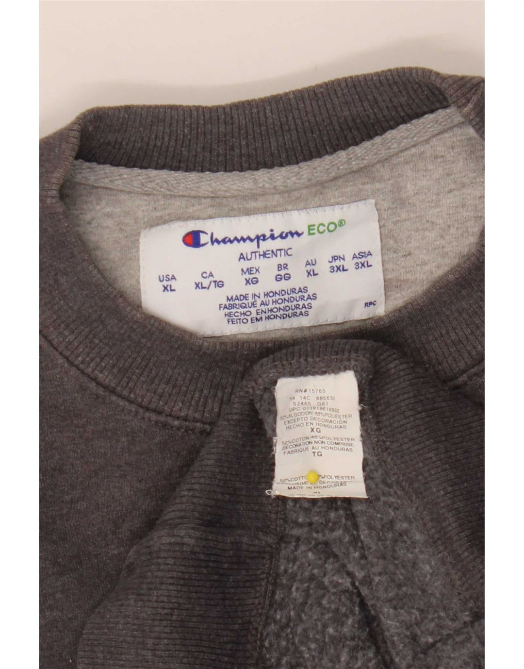 Мужской свитшот Champion Jumper XL, серый хлопок