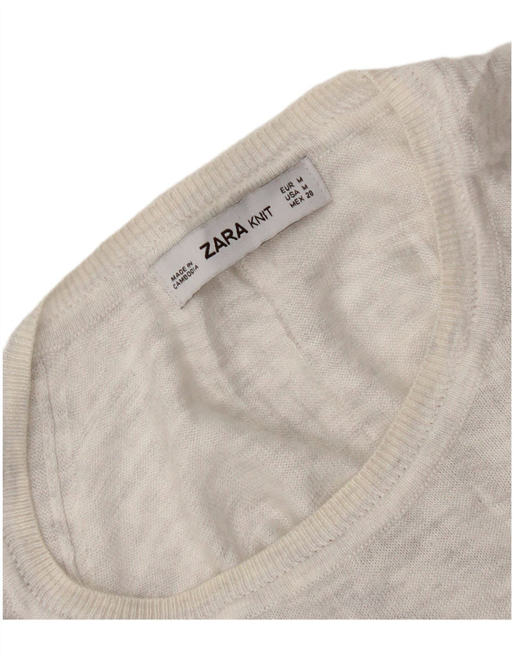Женский свитер с вырезом «лодочка» Zara UK 14, средний серый