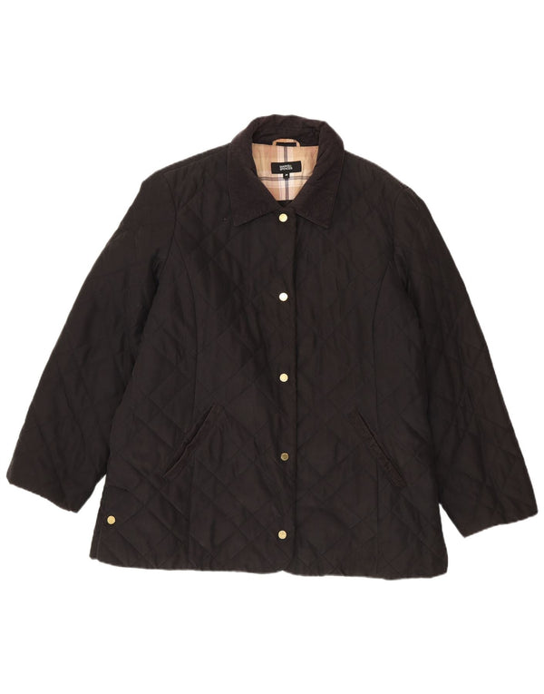 Женская стеганая куртка Marks & Spencer UK 20 2XL, черный полиэстер