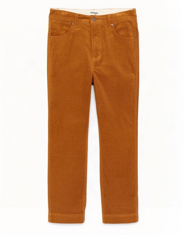 Мужские прямые вельветовые брюки Wrangler W30 L27, коричневые, хлопковые