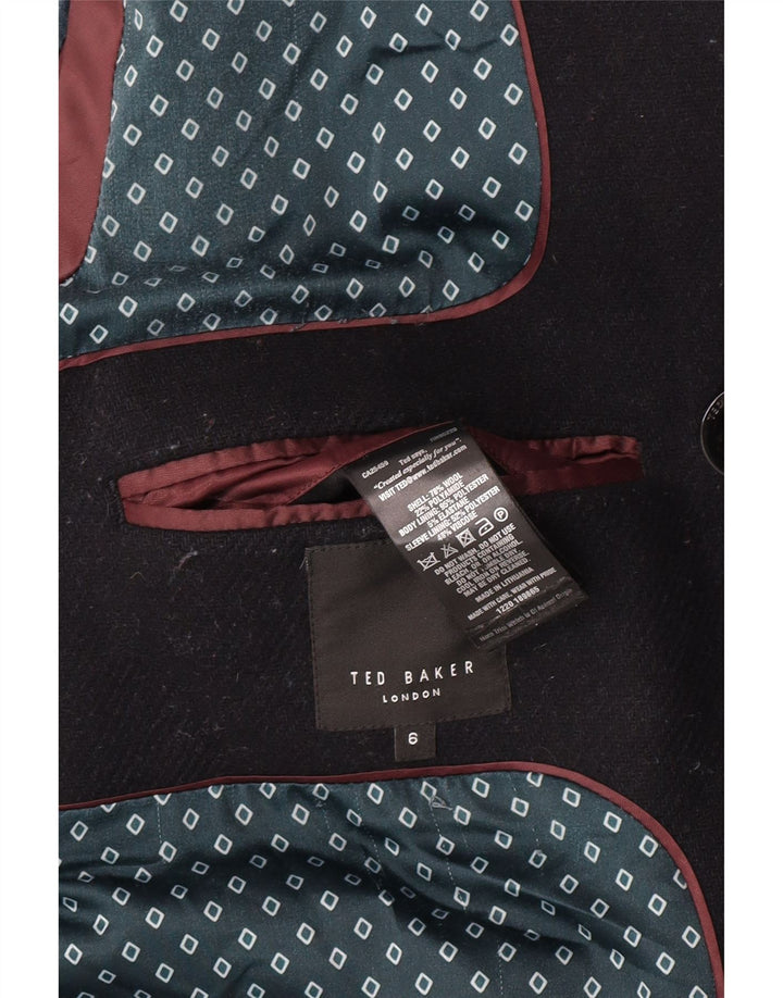 Мужское полупальто Ted Baker, размер 6 2XL, черная шерсть